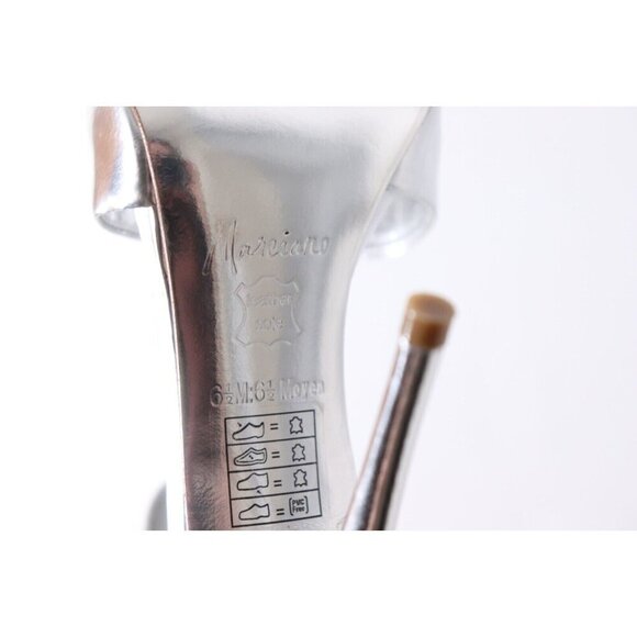 Marciano Women's US 6.5M Silver Leather Ankle Cuff Stiletto Heels - Picture 12 of 12